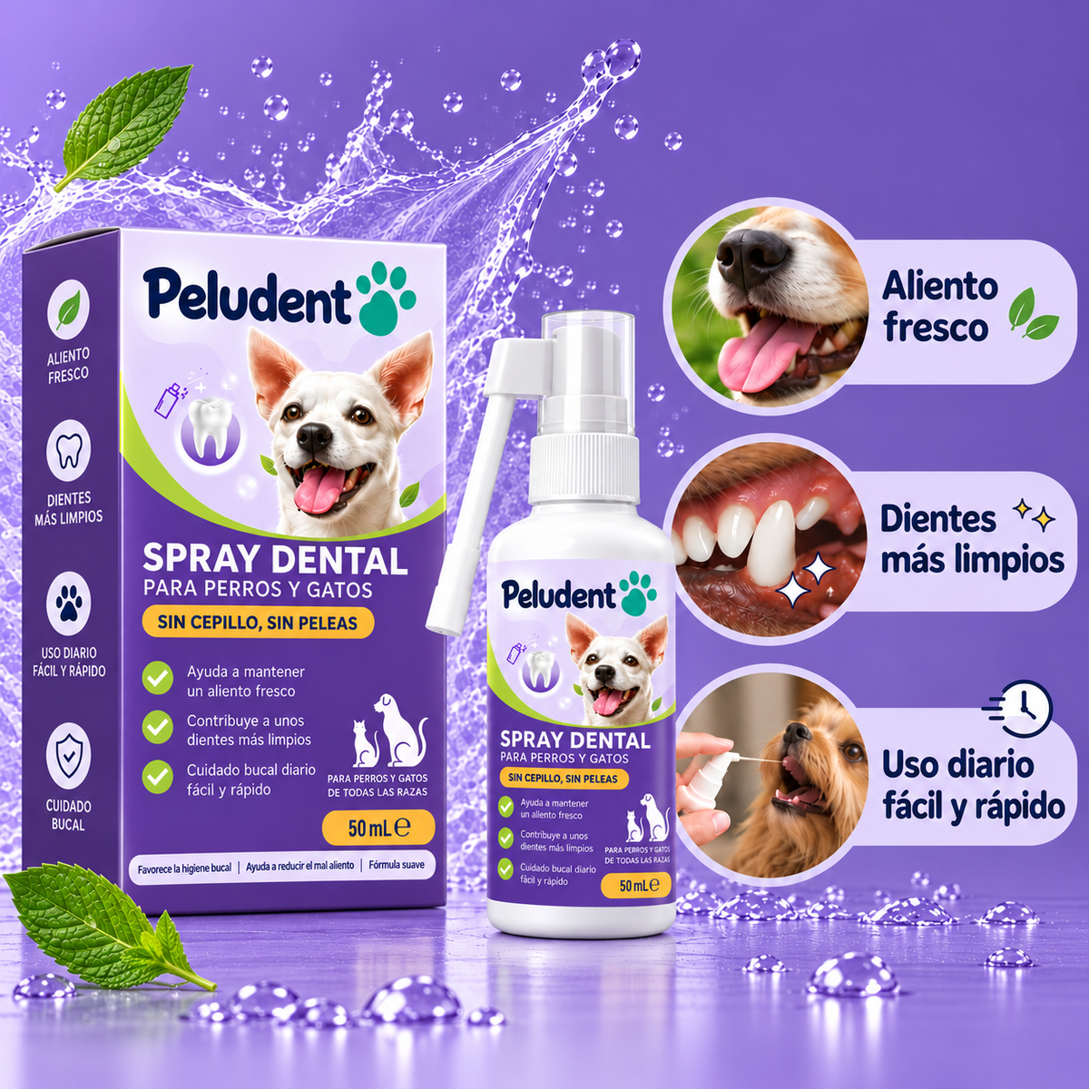 Spray Dental, aliento fresco en 10 segundos sin cepillo